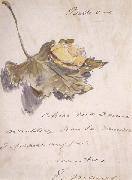 Edouard Manet Lettre avec un escargot sur une feuille (mk40) France oil painting artist